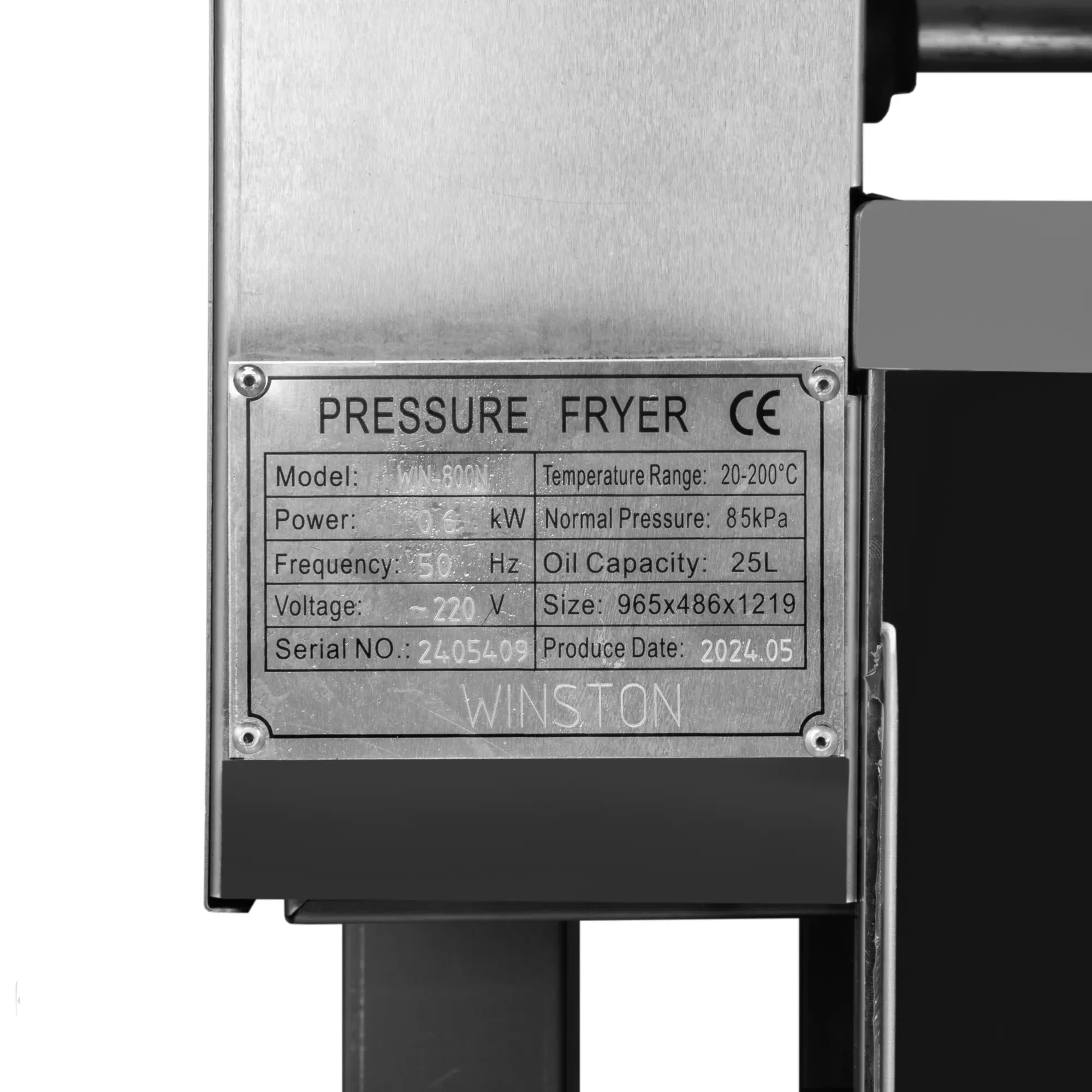 سرخ کن گازی تحت فشار وینستون (WINSTON) مدل PFG-800