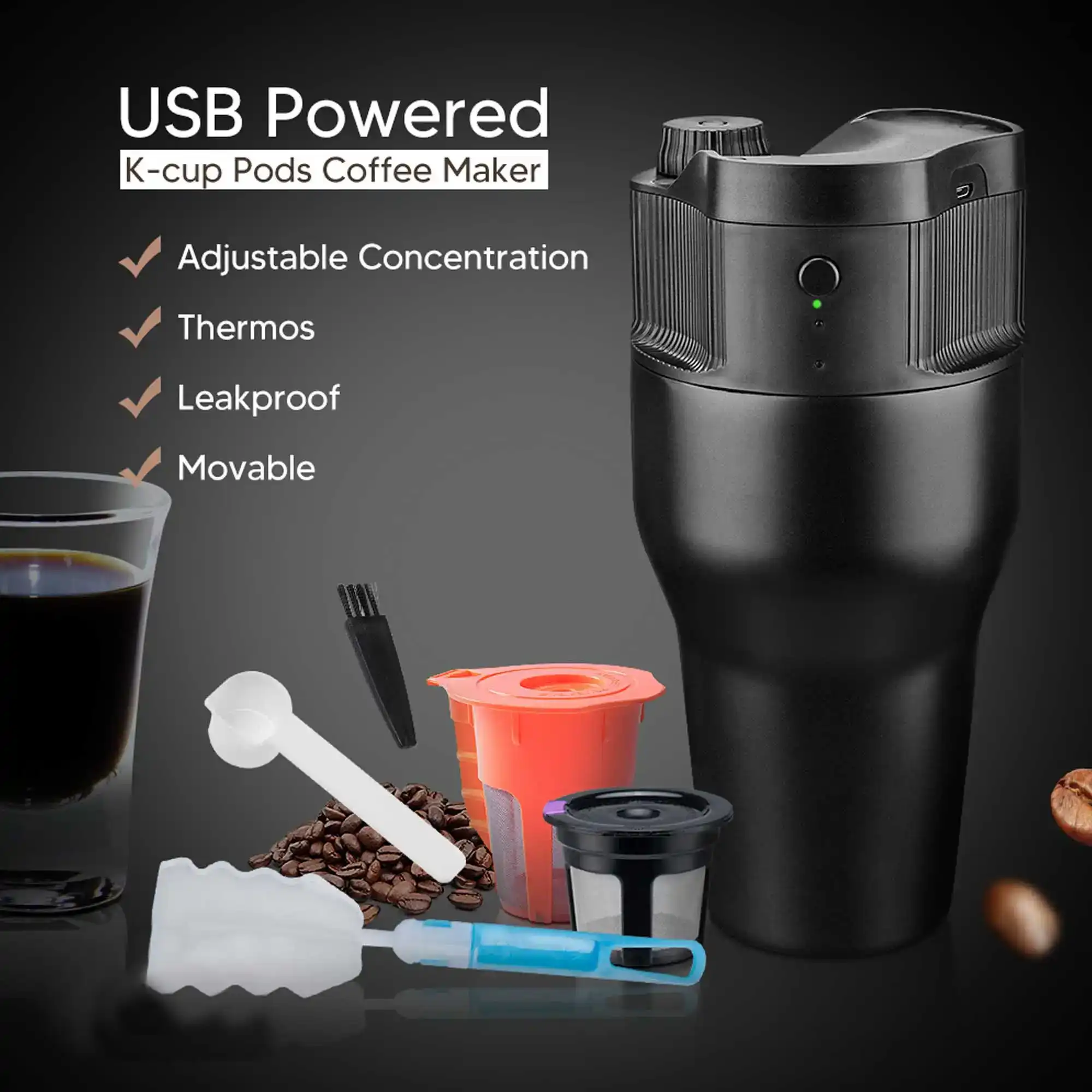 قهوه ساز دمی بلند پرک (BLEND PERK) با اتصال به USB
