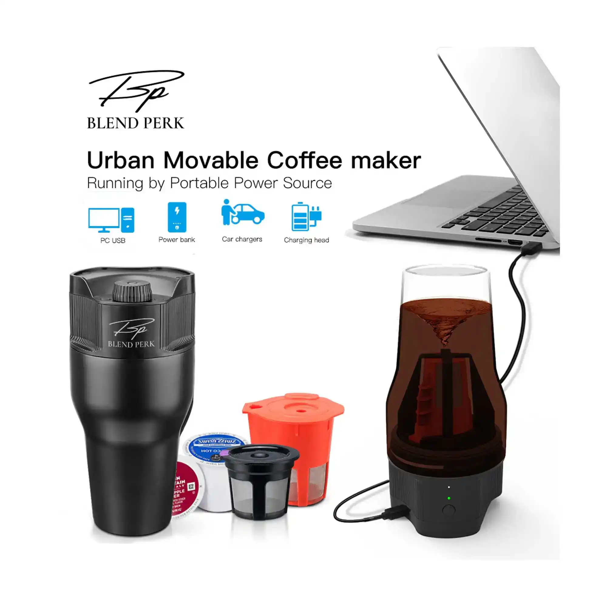 قهوه ساز دمی بلند پرک (BLEND PERK) با اتصال به USB